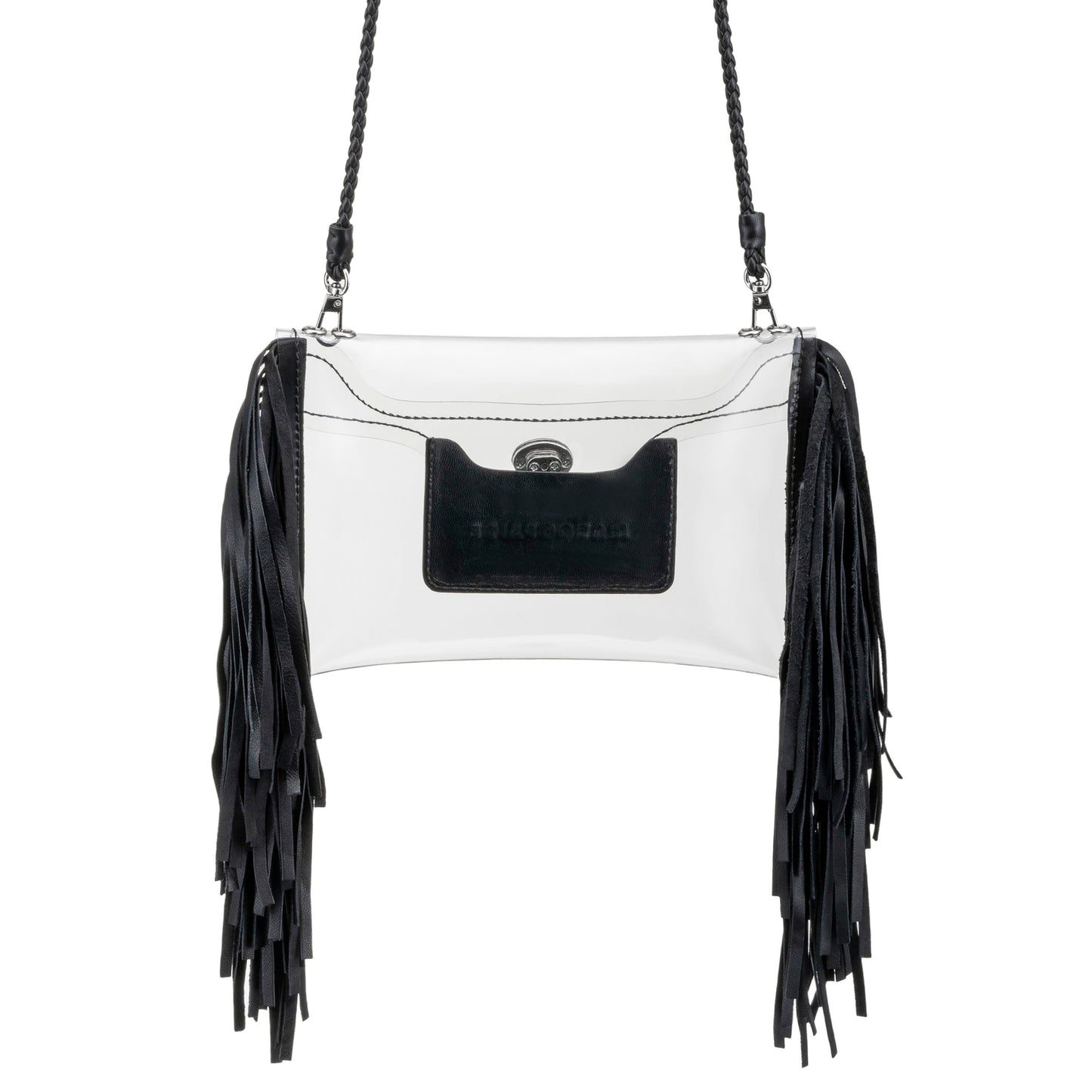 CLEAR FRINGE CROSSBODY