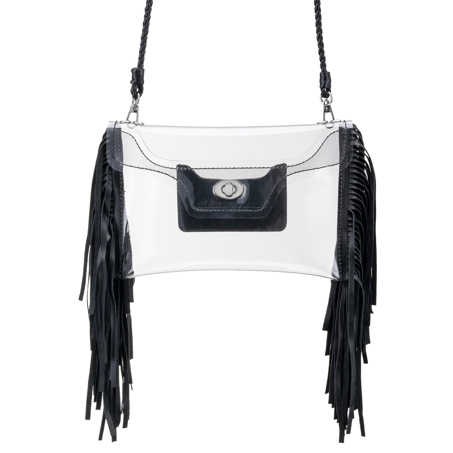 CLEAR FRINGE CROSSBODY